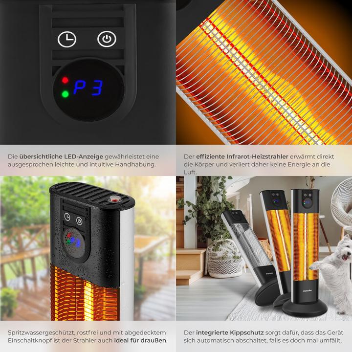 Produktbild tectake Infrarotheizstrahler Solaris Terra (1500 W)