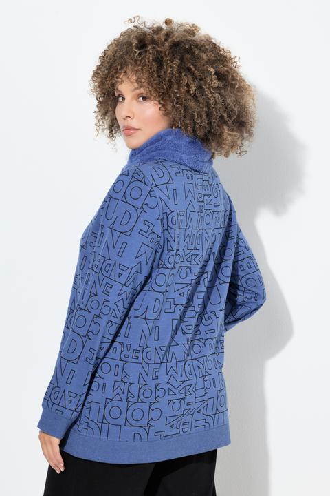 Produktbild Ulla Popken Sweatshirt, bedruckt, Teddy-Stehkragen, Langarm (68)