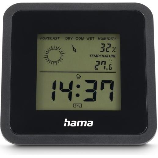 Hama Borneo, Thermometer + Hygrometer, Schwarz