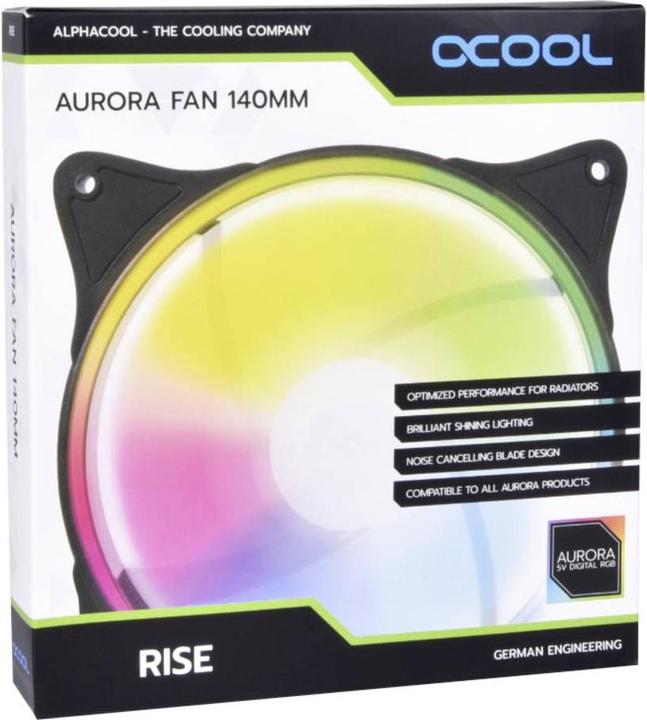 Produktbild Alphacool Rise Aurora PWM-Lüfter (140 mm, 1 x)