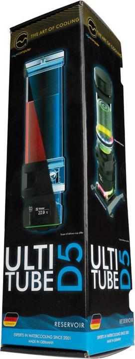 Actual product image Aqua Computer ULTITUBE D5 200 PRO expansion tank for D5 pumps