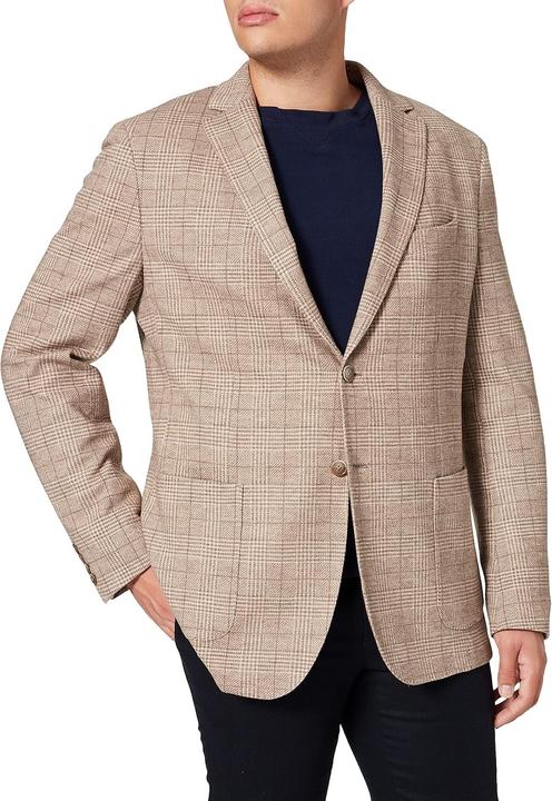 Produktbild Hackett Slim Fit Strickjacke mit Walvis-Karo-Print und Patch-Taschen (34)