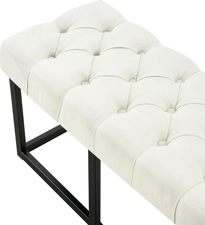 Actual product image Swisshandel24 Bench Amun fabric B150, cream (150 cm)