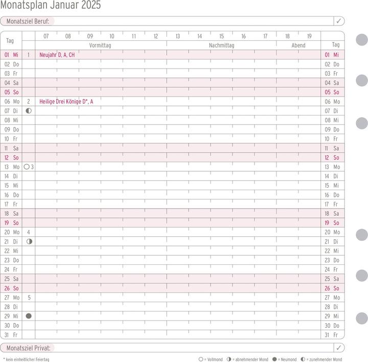 Produktbild Chronoplan Monatsplan (Spezial)