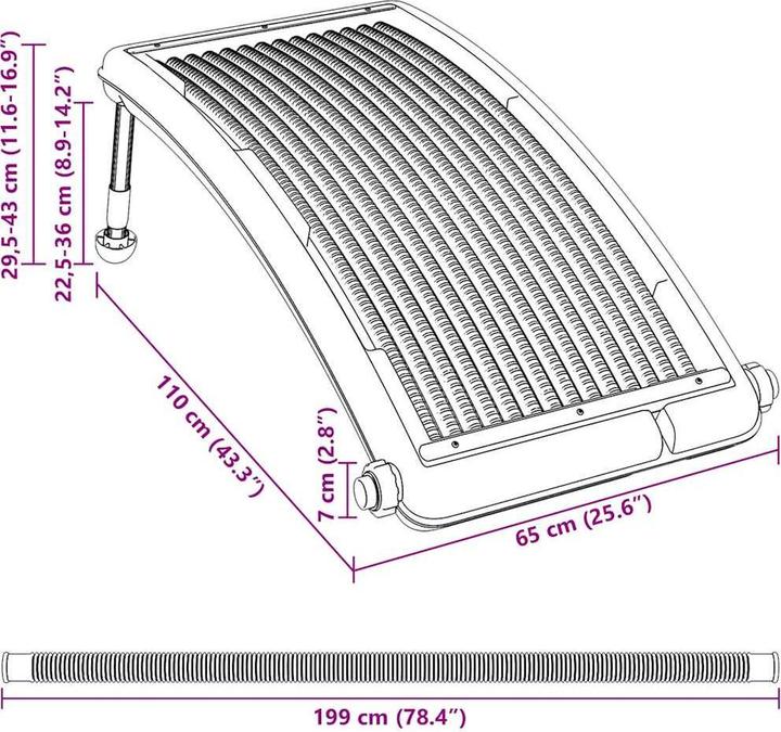 Actual product image vidaXL Sonnenkollektor