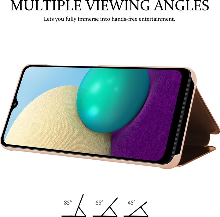 Immagine prodotto Cadorabo Copertina per specchietto retrovisore Smart View a libro (Samsung Galaxy M02, Samsung Galaxy A02)