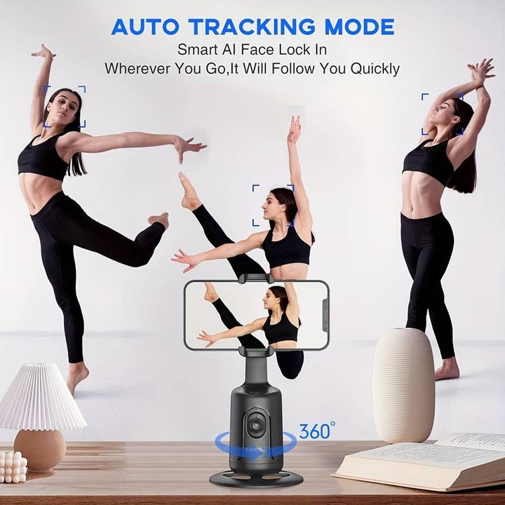Immagine prodotto PhoneLook Stabilizzatore per smartphone per selfie con tracciamento del volto, rotazione a 360 gradi e