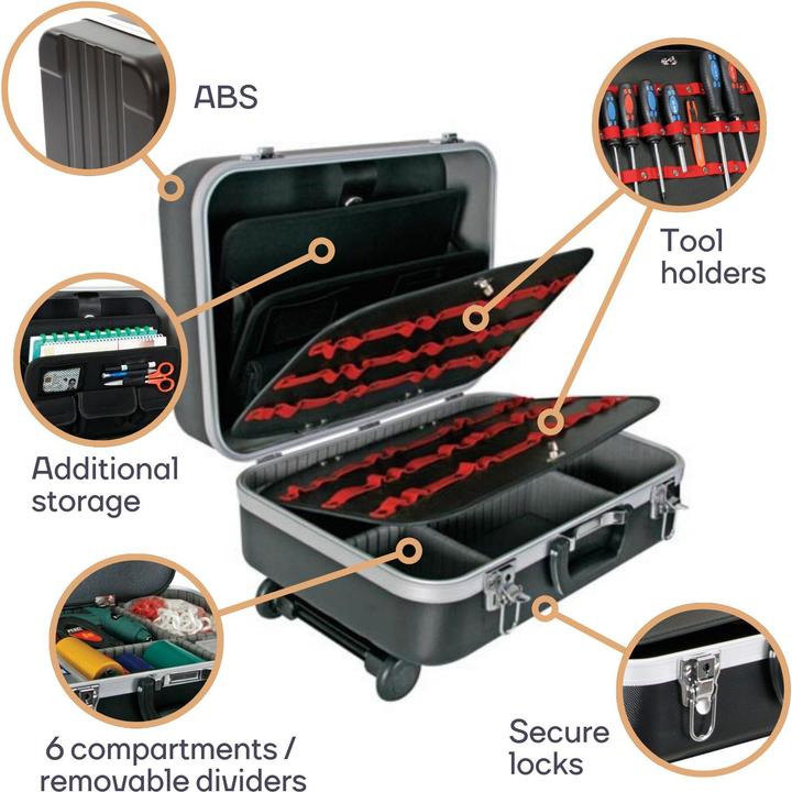Image du produit Perel 1819-T1 Boîte à outils en ABS
