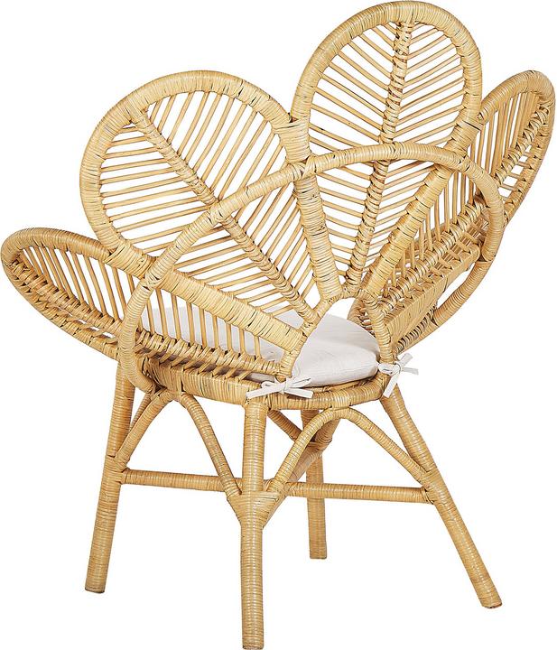 Produktbild Beliani Balkonset Rattan natürlich 2-Sitzer Auflagen beige FLORENTINE / LIMNI