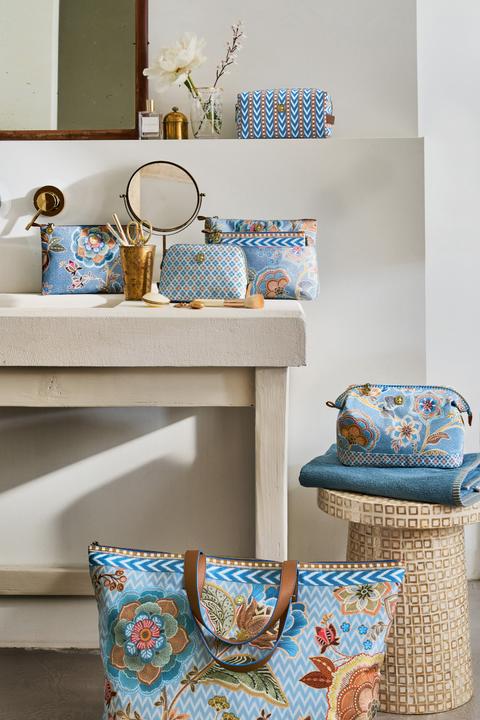 Actual product image PIP Studio Caryn Kosmetiktasche Kombi Matata blau 26x7.5x18cm/22x1x13cm