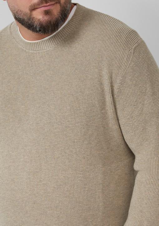 Image du produit s.Oliver Strickpullover Strickpullover mit Crew Neck und Strukturmuster (5XL)