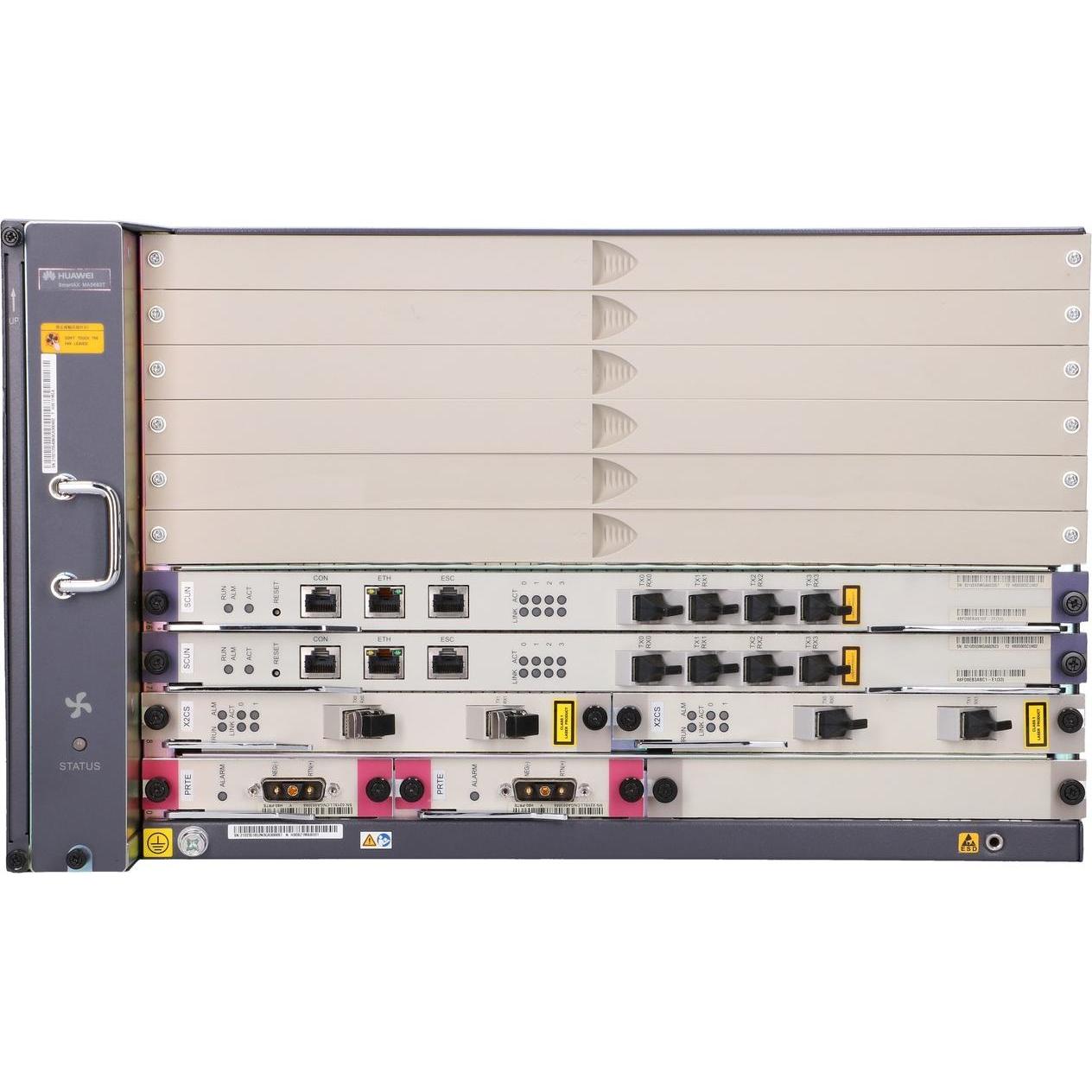 Huawei MA5683T OLT 2x X2CS 2x SCUN 2x PRTE keine PON-Karte, Router