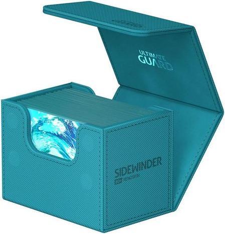 Actual product image Ultimate Guard Card Box XenoSkin Sidewinder Monocolor 80+ Petrol Blue