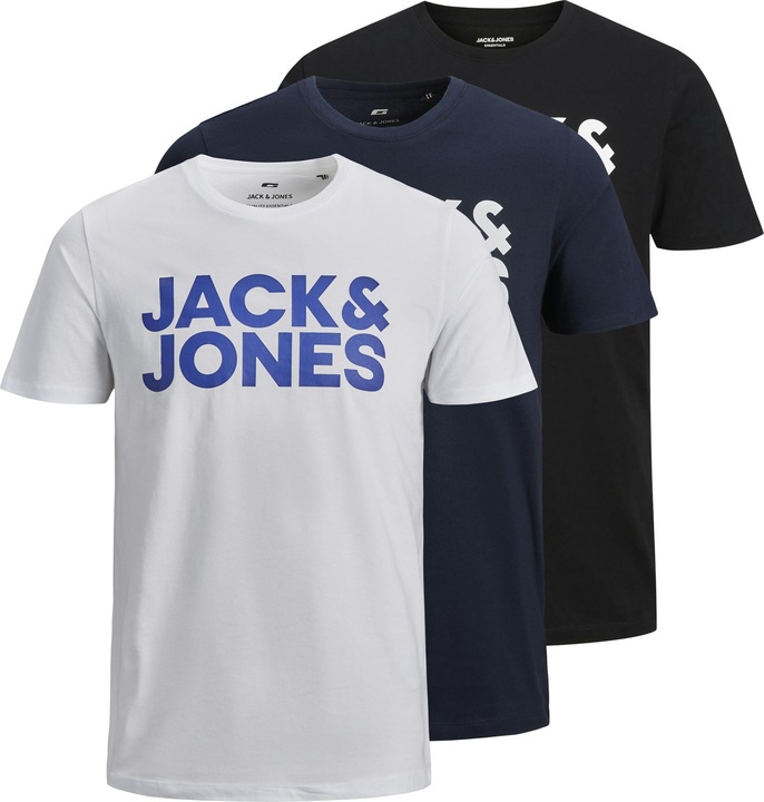 Produktbild Jack & Jones Jjecorp Logo Tee Ss O-Neck 3pk Mp Noos (XS)