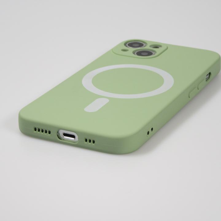 Actual product image PhoneLook Housse Coque en silicone souple avec MagSafe et protection pour caméra (Apple iPhone 13)
