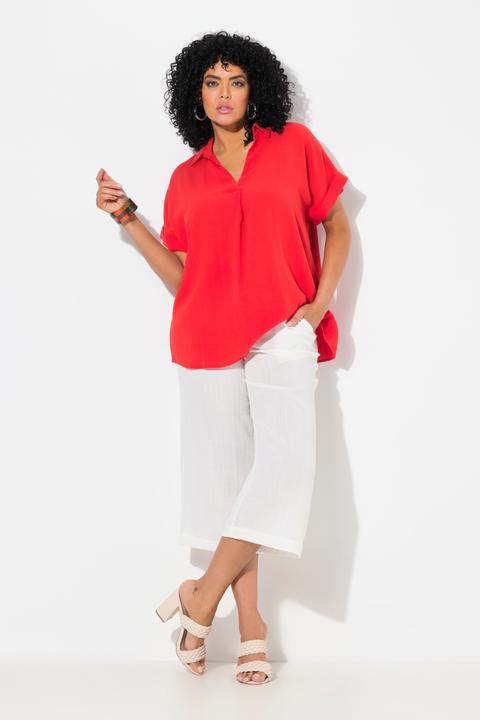 Image du produit Ulla Popken Jupe-culotte longueur mollet, jambe large et taille élastique (48)