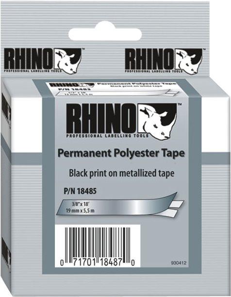 Produktbild Dymo RHINO Permanent Polyester Etiketten erstellendes Band (0.90 cm, Silber)