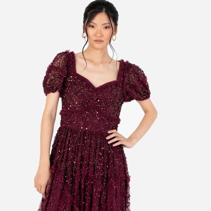 Image du produit Herba Abito Maxi con Scollo a Cuore e Frange (42)