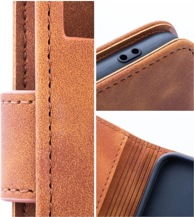 Produktbild Forcell Back panel cover OEM TENDER Book Case for SAMSUNG A13 5G / A04S brown (Samsung Galaxy A04S, Samsung Galaxy A13 5G)