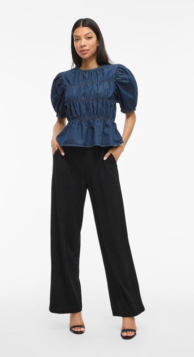 Produktbild Vila VIHEIDI Denim Oberteil mit kurzen Ärmeln (42)