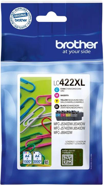 Actual product image Brother LC422XL HY Value Pack (M, C, Y, FC)