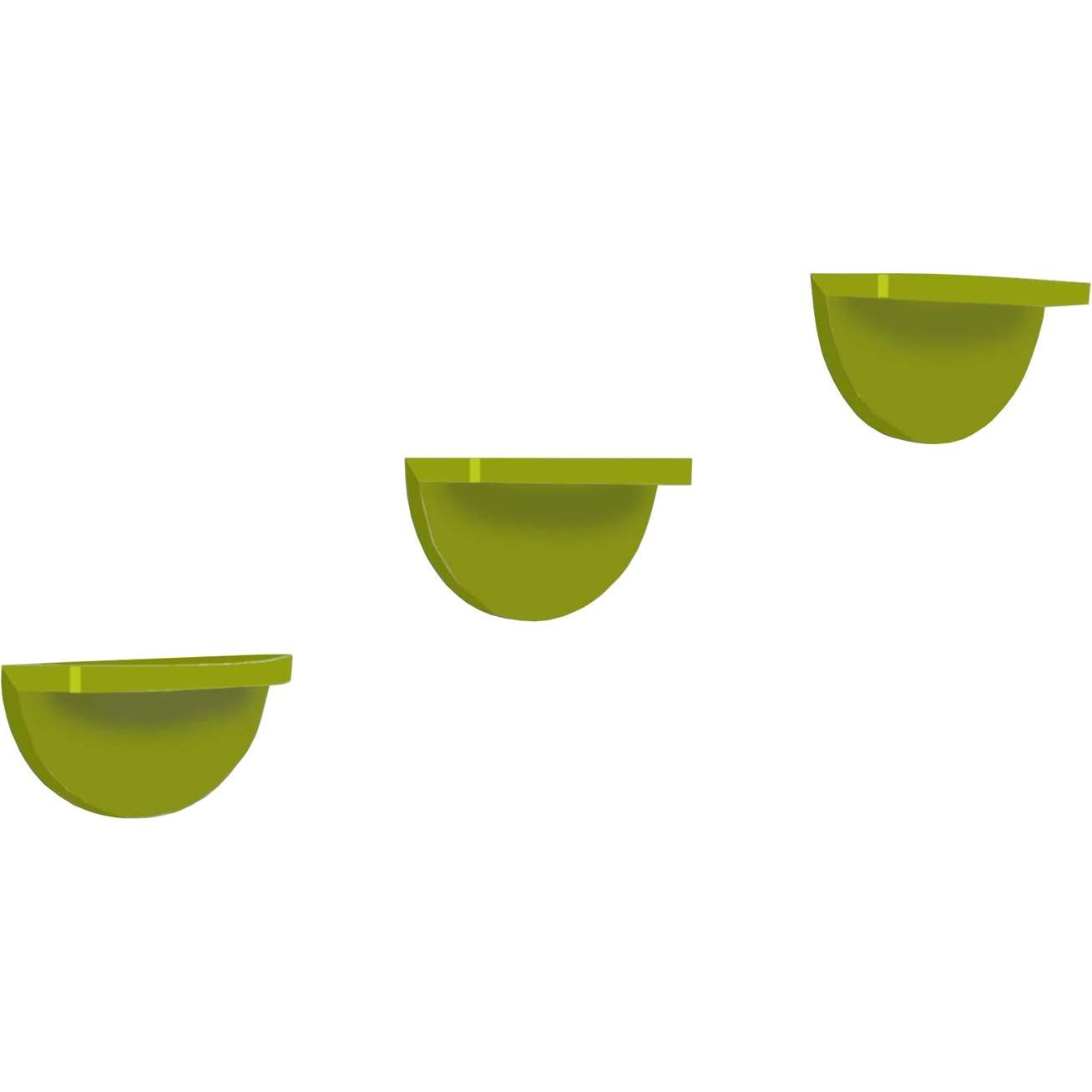 HTI-Living, Regal, Wandregal 3er Set Konsole Altona Grün (25 x 12.5 x 12.5 cm)
