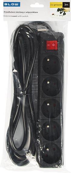 Produktbild Blow 5G Netzkabelverlängerung 3M schwarz 98-747# (3 m)