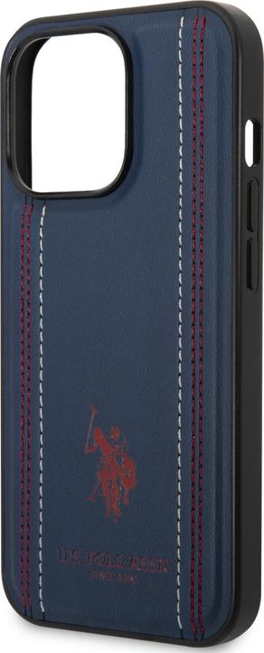 Produktbild U.S. Polo iPhone 14 Pro Max Leather Stitched Lines Case (Apple iPhone 14 Pro Max)