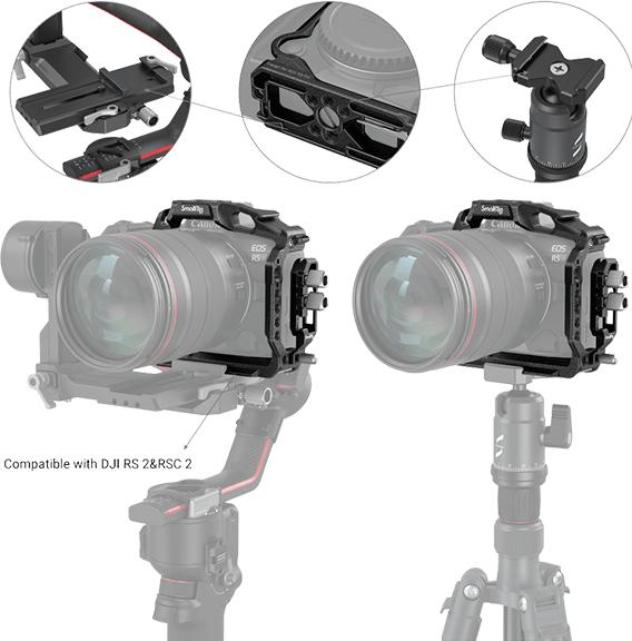 Image du produit SmallRig 3656 "Black Mamba" Half Cage & serre-câble pour Canon EOS R5&R6