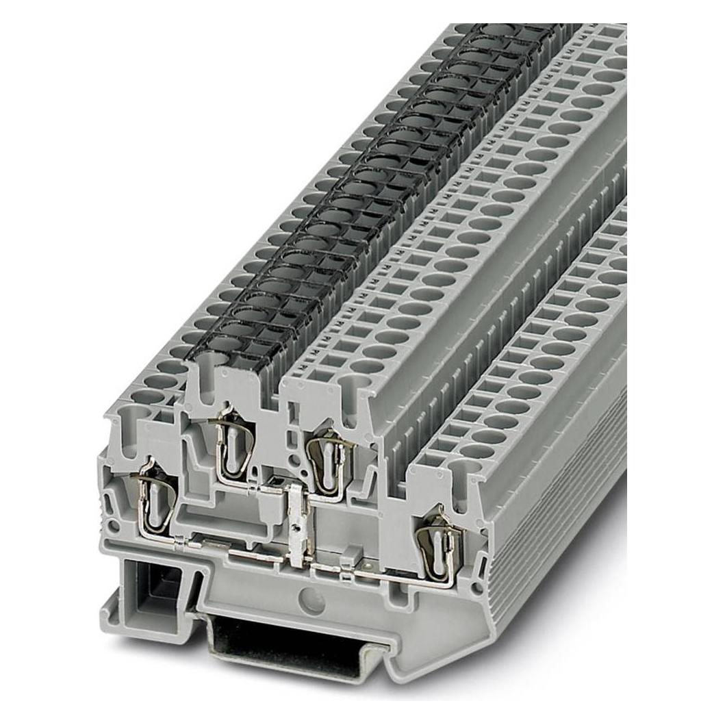 Phoenix Contact Grigio Double-Level Spring-Cage Terminal Block, Accessori Di Elettronica + Alloggiamento,