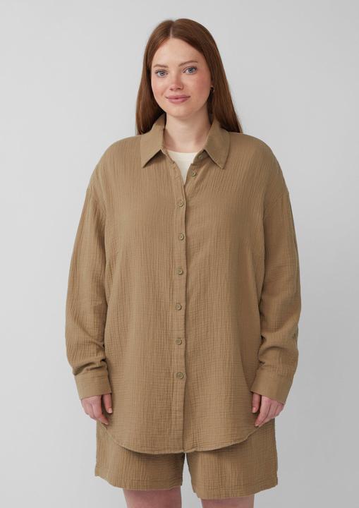 Produktbild S.Oliver Bluse Hemdbluse aus Musselin im Oversize-Schnitt (46)