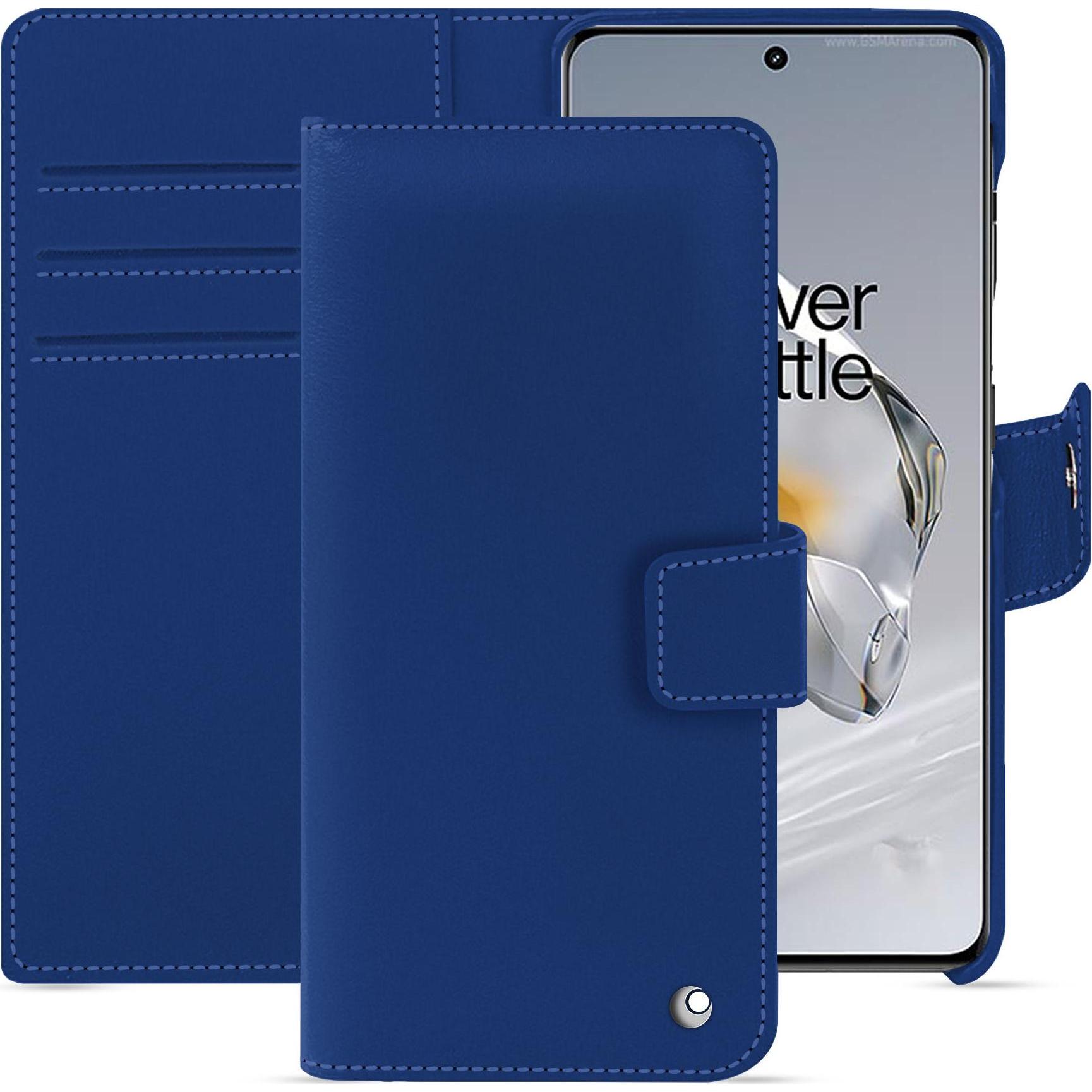 Noreve Lederschutzhülle Oneplus 12 (OnePlus 12), Smartphone Hülle, Blau