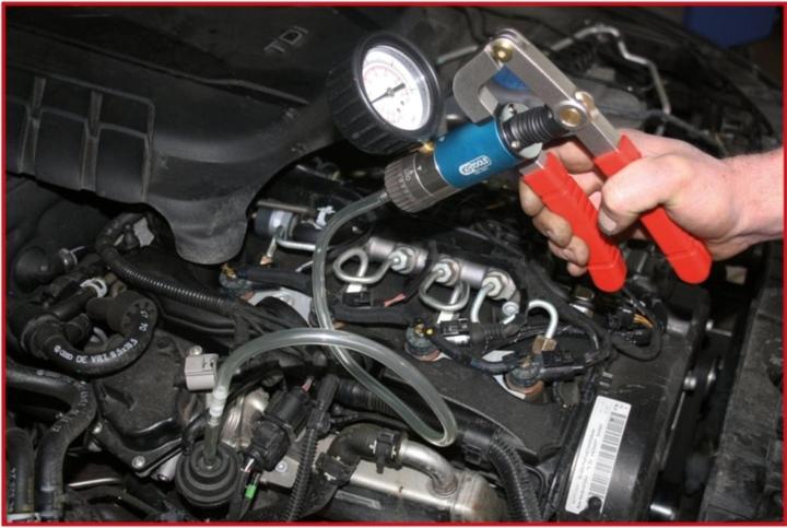 Actual product image KS Tools Pressure and vacuum pump set, 7 pcs
