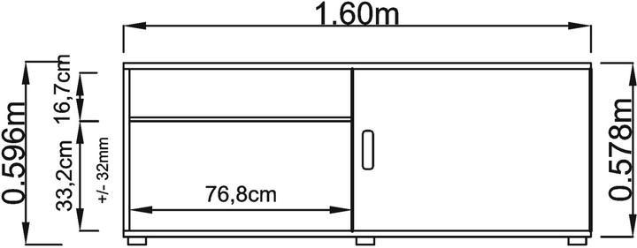 Nährwerte und Zutaten Hammerbacher Sideboard (160 x 40 x 59.5 cm)