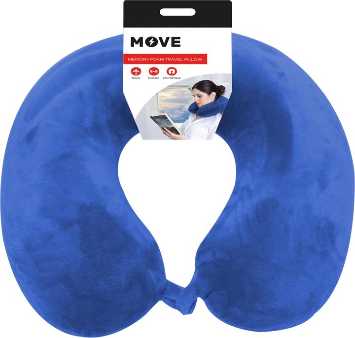 Immagine prodotto Move Cuscino da viaggio in memory foam blu (Cuscino per testa e collo)