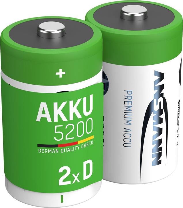 Immagine prodotto Ansmann Batteria NiMH Mono D 5000 mAh maxE (2 pz., D, 5000 mAh)