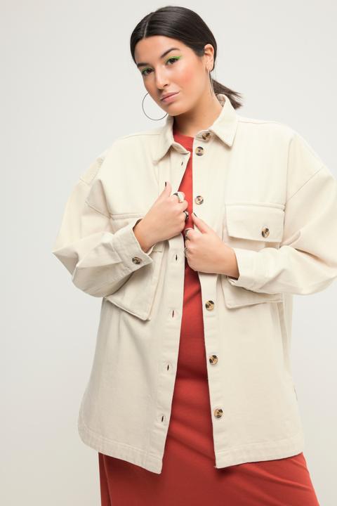 Produktbild Studio Untold Hemdjacke, oversized, Hemdkragen, weiter Langarm (54)