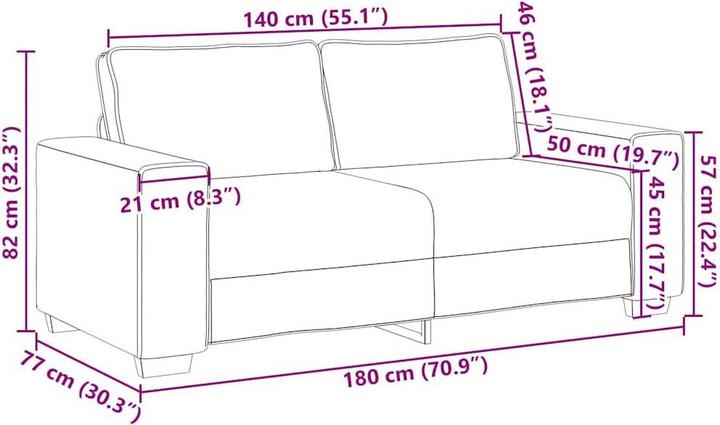 Produktbild vidaXL Zweisitzer-Sofa