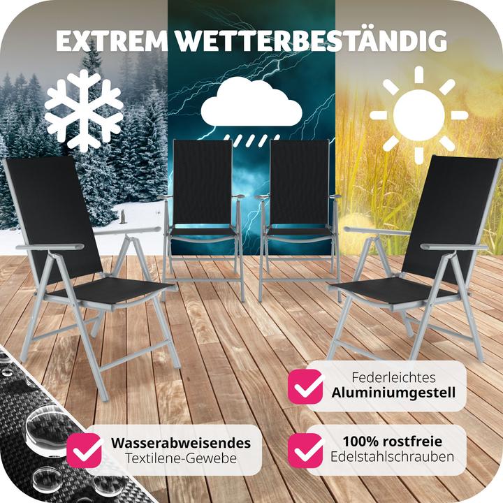 Produktbild tectake 4x Gartenstuhl
