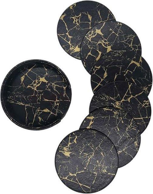 Actual product image MU Style Modern Series Drinks Coasters (Set of 6) (6 x, Glass coaster)