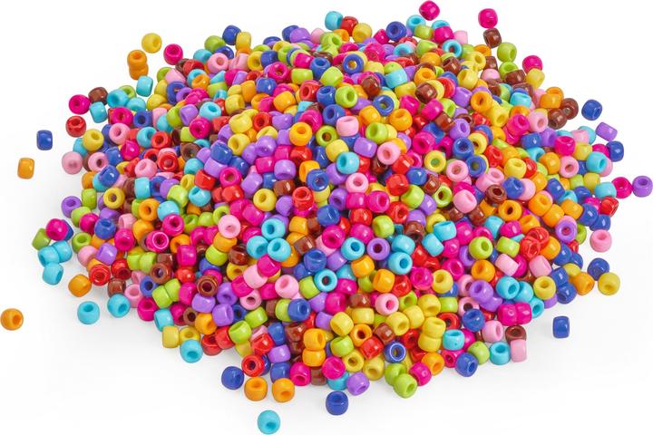 Produktbild VBS XXL Perlen "Bunt gemixt", Ø 8 mm, 500 g