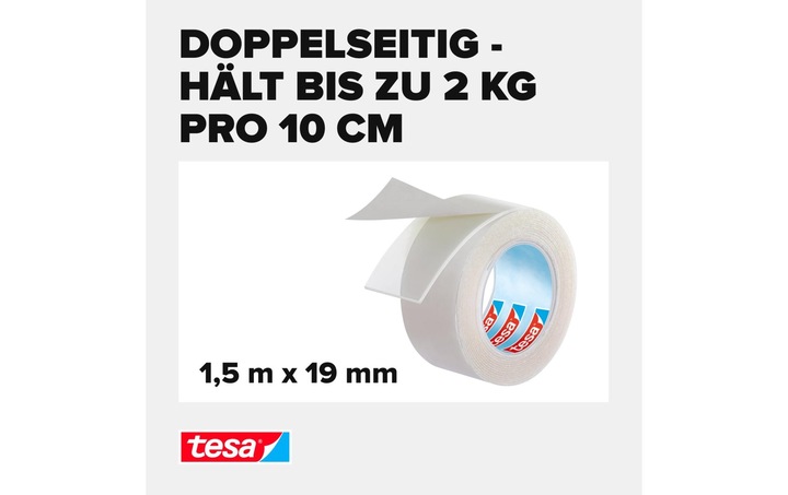Produktbild tesa Powerbond TRANSPARENT doppelseitiges Montageband (19 mm)