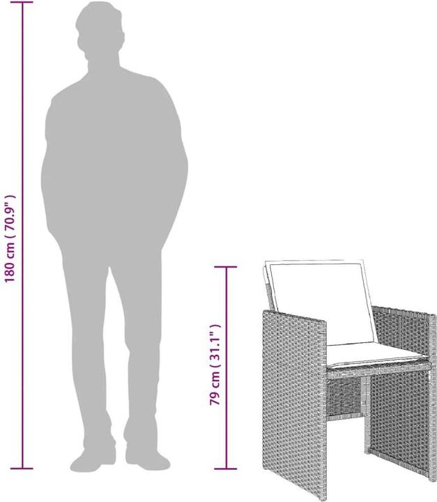 Produktbild vidaXL Garten Essgruppe