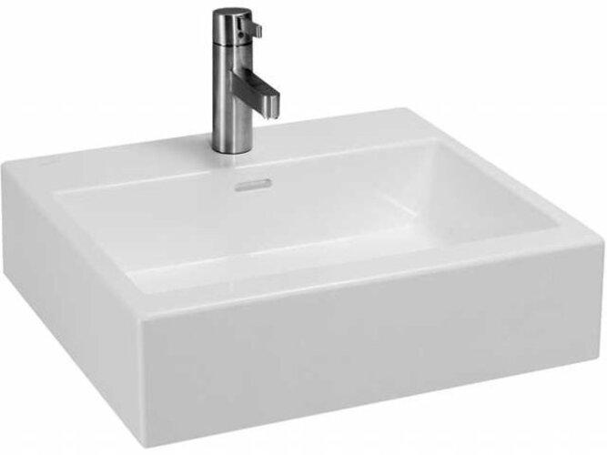 Actual product image Laufen Living City washbasin, 1 tap hole center, with overflow, 50x46 cm, white (460 mm, 500 mm)