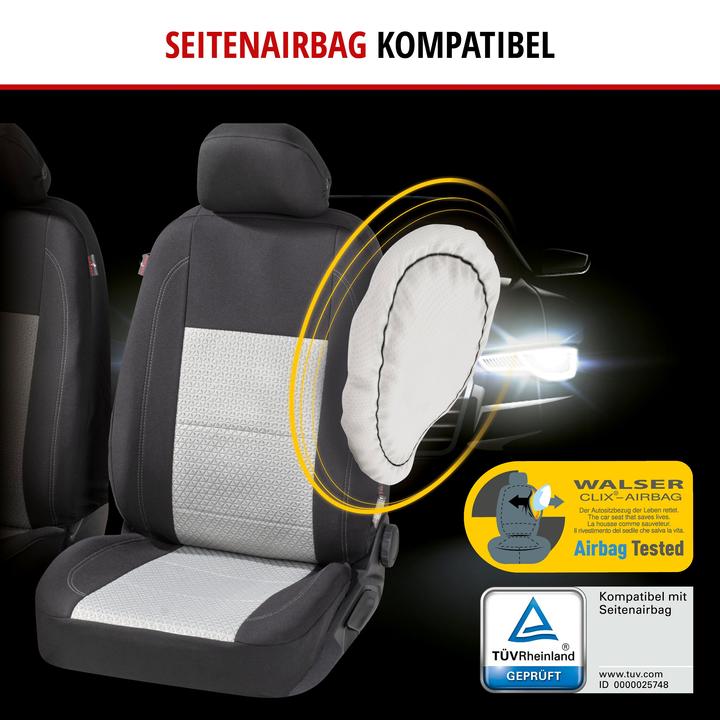 Actual product image Walser Premium car seat covers Avignon with zip, ZIPP-IT car seat covers