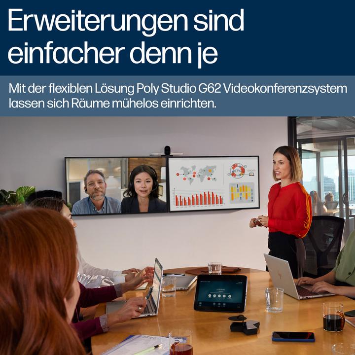 Produktbild Poly Studio G62 Videokonferenzsystem mit Halterungsplatten-Kit