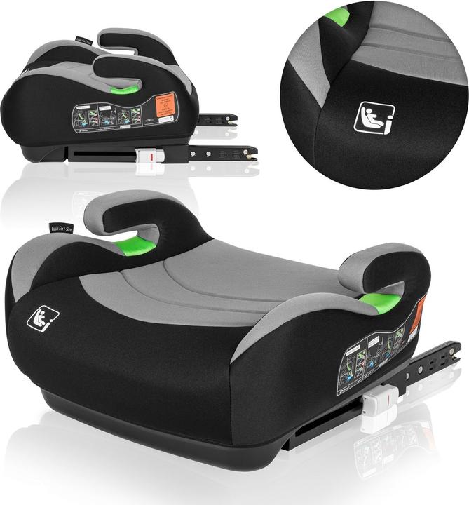 Actual product image Lionelo Hugo i-size car seat black carbon 15-36 kg (Booster seat, ECE R129/i-Size Standard)