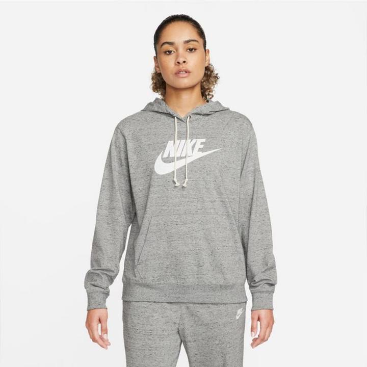 Immagine prodotto Nike Felpa con cappuccio VNTG GFX da donna, grigio scuro/bianco, XS (XS)