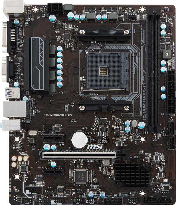 Produktbild MSI B350m Pro-Vd Plus (AM4, AMD B350, mATX)