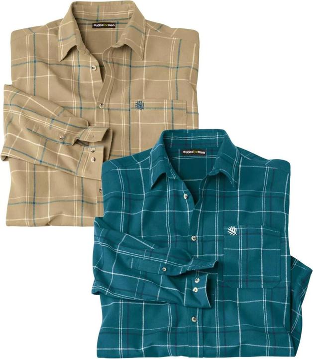 Immagine prodotto Atlas For Men Camicia di flanella da uomo (confezione da 2) (XXL)
